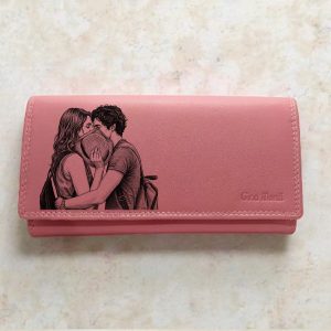 Fényképes gravírozott női pénztárca