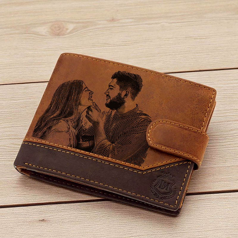 Fényképpel gravírozott férfi pénztárca Fényképpel gravírozott férfi pénztárca