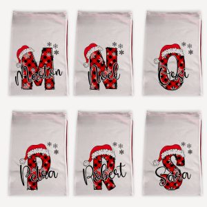 Névre szóló Mikulás zsák monogrammal