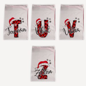 Névre szóló Mikulás zsák monogrammal