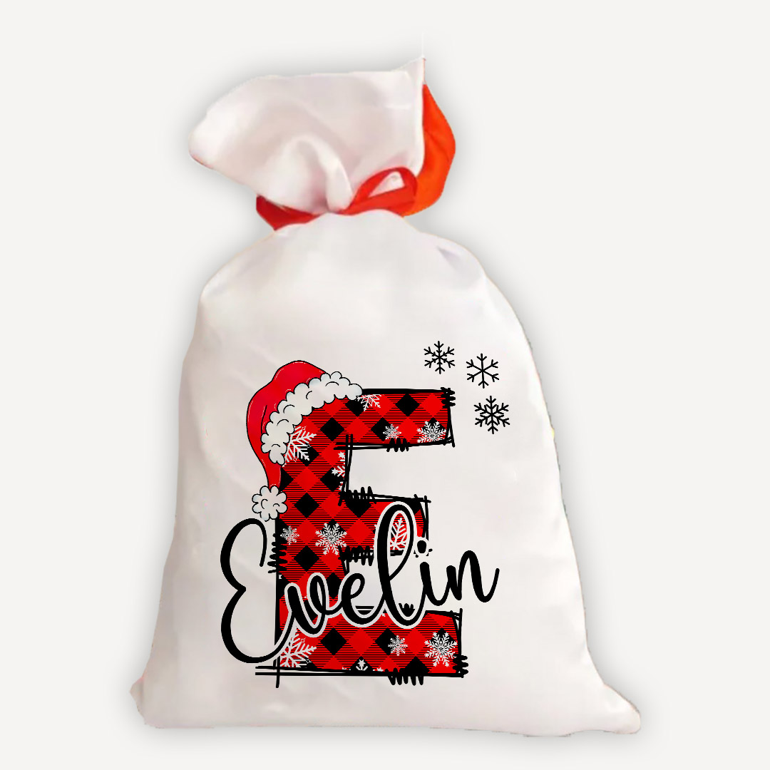 Névre szóló Mikulás zsák monogrammal Névre szóló Mikulás zsák monogrammal