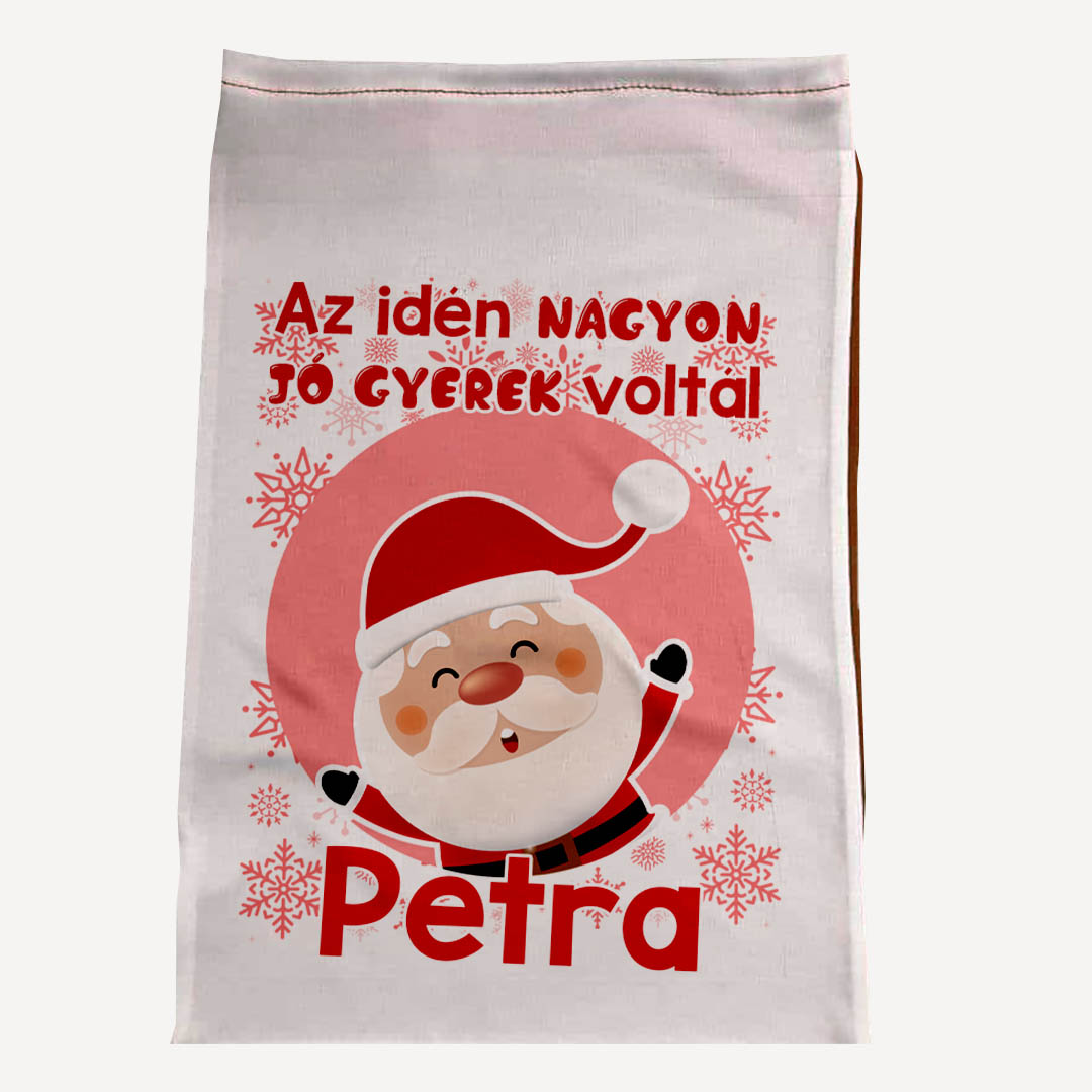 Névre szóló Mikulás zsák télapóval– Az idén nagyon jó gyerek voltál! Névre szóló Mikulás zsák télapóval– Az idén nagyon jó gyerek voltál!