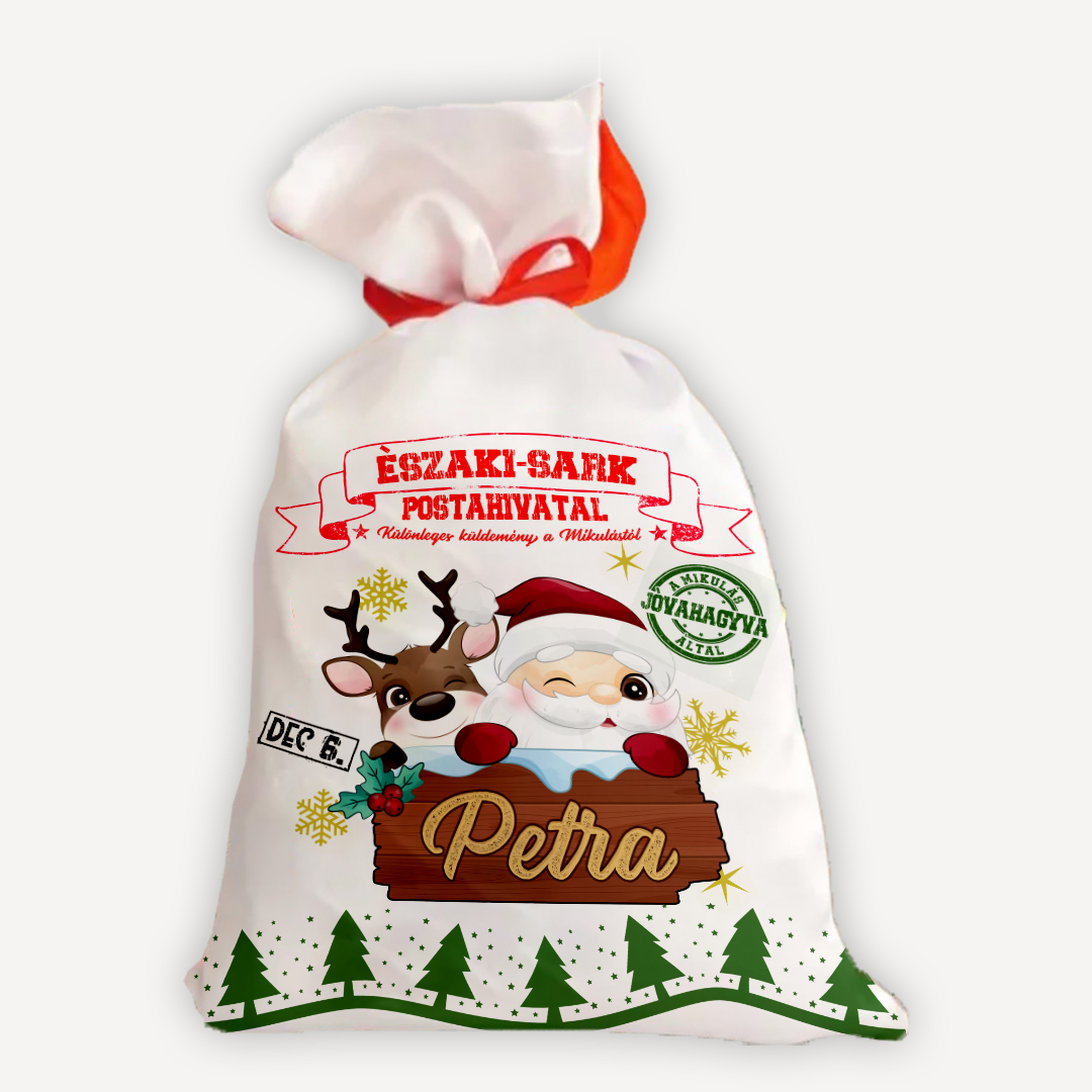 Névre szóló Mikulás zsák - Északi-sarki küldemény Névre szóló Mikulás zsák - Északi-sarki küldemény