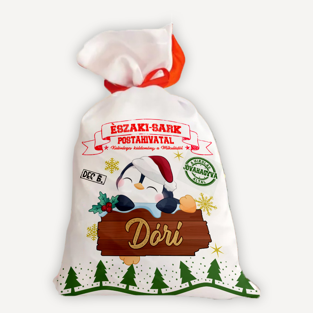 Névre szóló Mikulás zsák - Északi-sarki küldemény Névre szóló Mikulás zsák - Északi-sarki küldemény