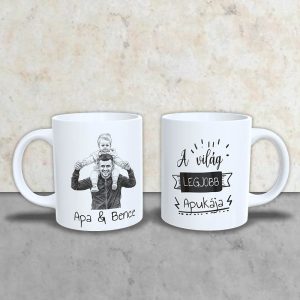 A legjobb Apa fényképes bögre – sketch